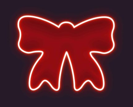 Светодиодная фигура «Бант» СК-324, 0,6×0,6 м, IP65, красное свечение