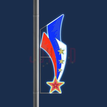 Светодиодная консоль из поликарбоната с подсветкой, 0,6×1,8 м, IP65, синий/красный/холодный свет