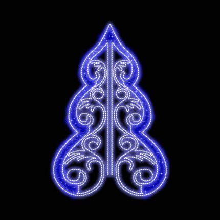 Световая фигура «Ель ажурная», высота 1,3–2,2 м, IP54, любой цвет свечения
