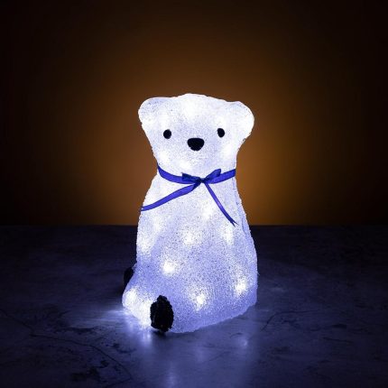 Световая фигура «Мишка», 28 см, IP44, холодное свечение