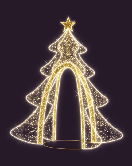 Световая ель СК-201-4, 4 м, IP65, тёплое свечение