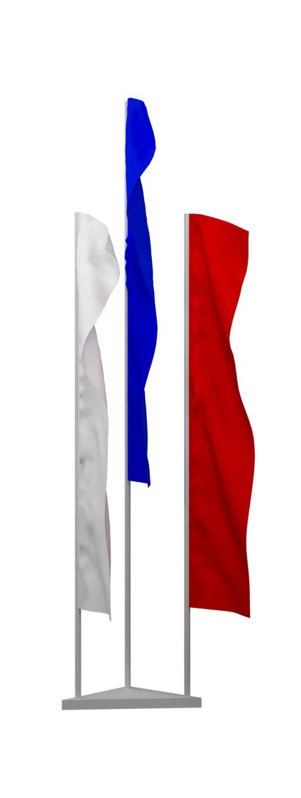 Флаговая конструкция «МАФ-537», 0,8×3 м, IP65, белое свечение