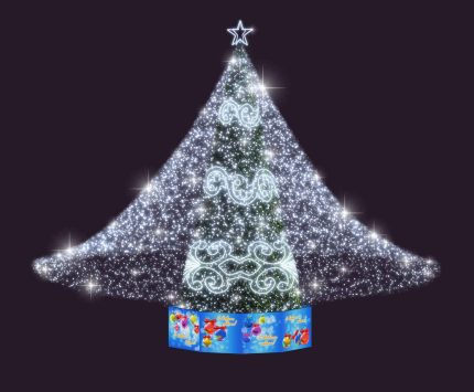 Световая фигура «Шатёр» СК-355, 27×18 м, IP65, холодное свечение