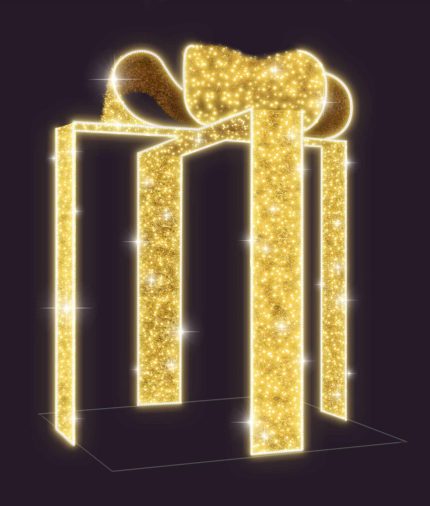 Световой подарок СК-163, 3×3,5 м, IP65, золотой свет