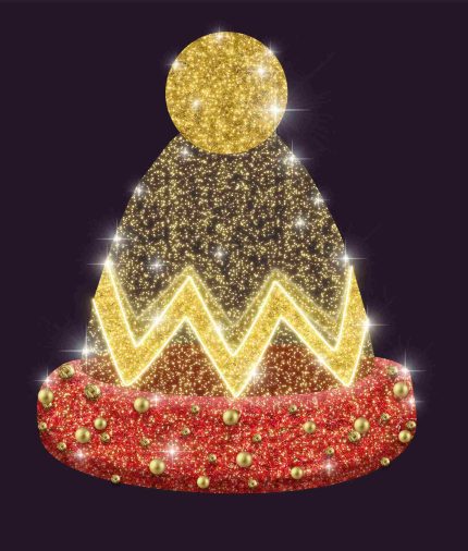 Световая шапка СК-174, 2×3,2 м, IP65, красное и золотое свечение