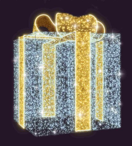 Световой подарок СК-178, 3,5×4 м, IP65, золотой или серебряный свет