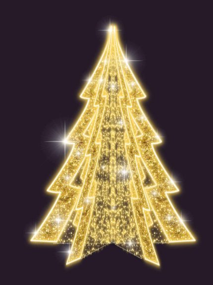 Световая ель СК-179, 2×3 м, IP65, тёплое свечение