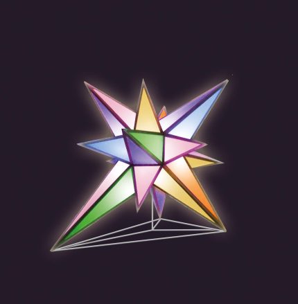 Световая фигура «Кристалл» СК-180-1, 2×1,6 м, IP65, разноцветное свечение