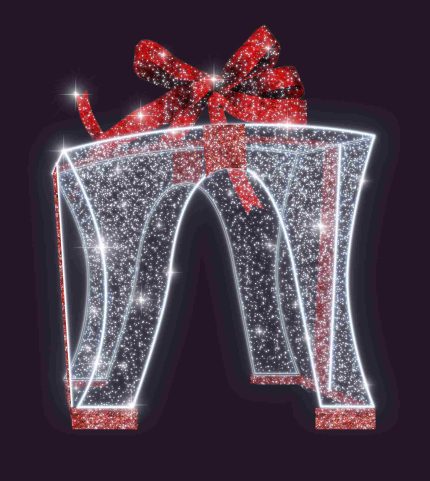 Световой подарок СК-181, 4×4,5 м, IP65, красно-серебряное свечение