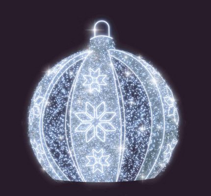 Световой шар СК-186, 5×5,3 м, IP65, серебряное свечение