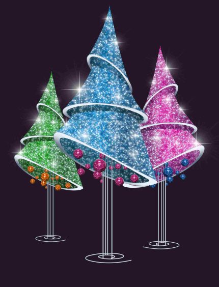 Световые ели «СК-195», 3×3 м, IP65, разноцветное свечение