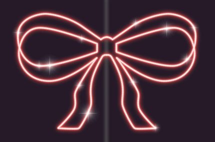 Светодиодный бант СК‑208, 1,5×1,5 м, IP65, красное свечение