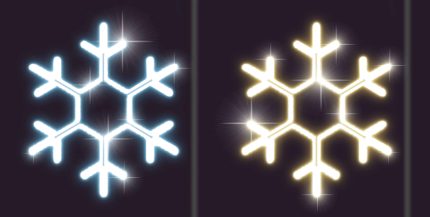 Светодиодная снежинка СК-211, 0,6×0,6 м, IP65, тёплый/холодный свет