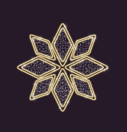 Светодиодный мотив СК-213-5, 1,5×1,5 м, IP65, тёплый свет