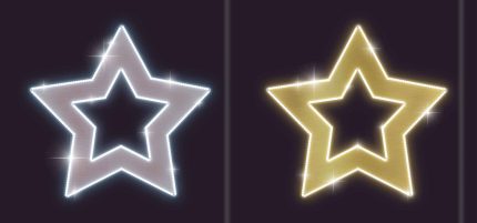 Светодиодная звезда СК-215, 1×1 м, IP65, тёплое или холодное свечение