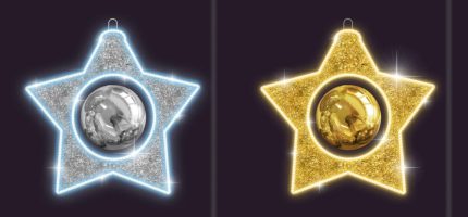 Светодиодная звезда СК-216, 0,5×0,5 м, IP65, тёплый/холодный свет