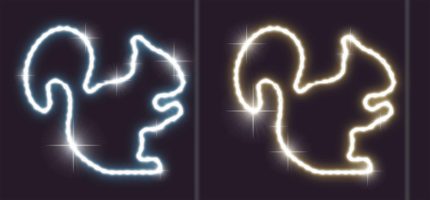 Светодиодный мотив «Белка» СК-220, 0,5×0,5 м, IP65, тёплое/холодное свечение