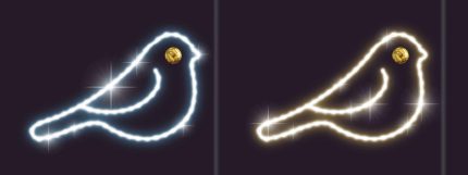 Светодиодный мотив «Птица» СК-222, 0,6×0,5 м, IP65, тёплое/холодное свечение