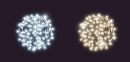 Светодиодный объёмный шар СК-224, 0,6×0,6 м, IP65, тёплый или холодный свет