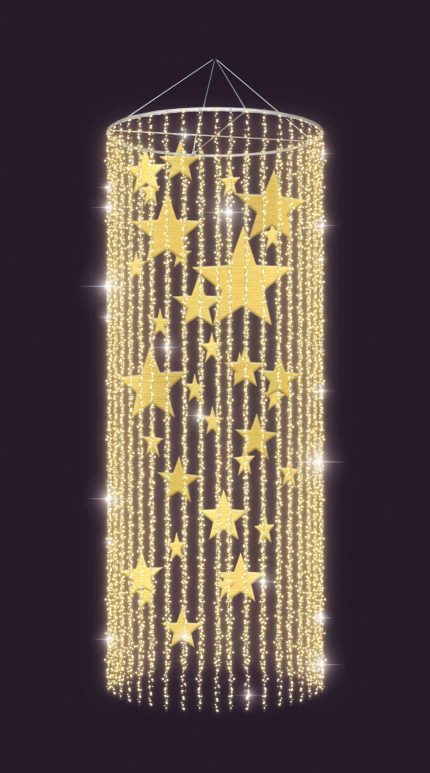 Светодиодный подвес СК-227-4, 2×6 м, IP65, золотое свечение