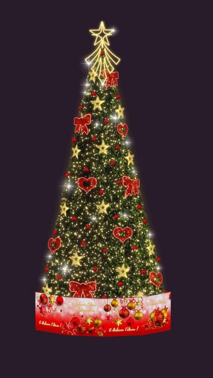 Новогодняя ель СК-242, 18 м, IP65, тёплый свет