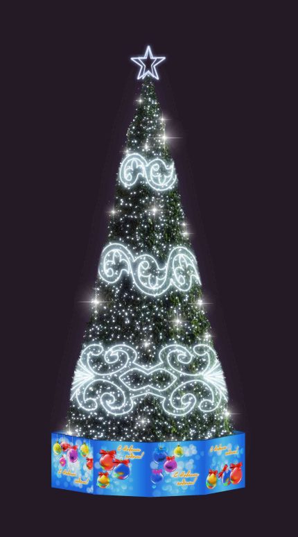 Новогодняя ель СК‑292, 18 м, IP65, холодный свет