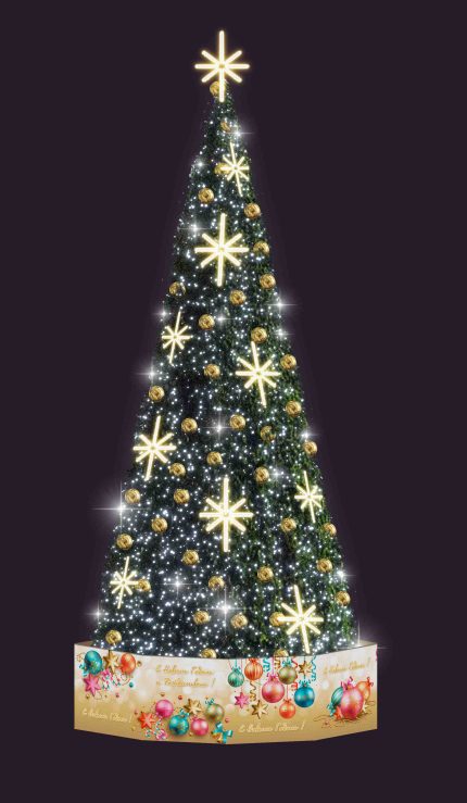 Новогодняя ель СК‑297, 18 м, IP65, тёплый свет
