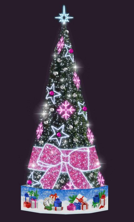 Новогодняя ель СК-298,высотой 8 м, IP65, холодный свет