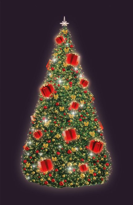 Новогодняя ель СК-322-25, 18 м, IP65, тёплый свет