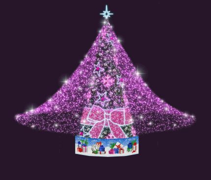 Световая фигура «Шатёр» СК-351, 27×18 м, IP65, фиолетовое свечение