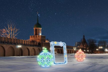 Световая композиция СК-372, 4×3 м, IP65, синий и красный свет