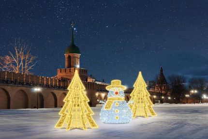 Световая композиция «СК-376», 5×3 м, IP65, тёплое и холодное свечение