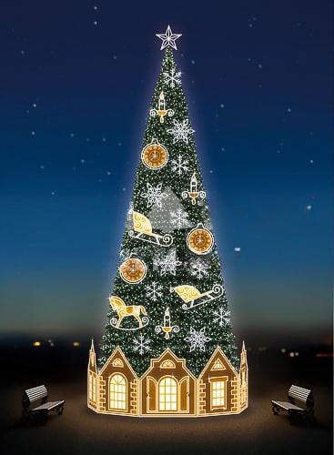 Дизайнерское оформление «Окно в детство», высота 7–30 м