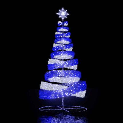 Световая фигура «Елка-СПИРАЛЬ 3D» 1,8–5 м, IP65, цвет свечения на выбор