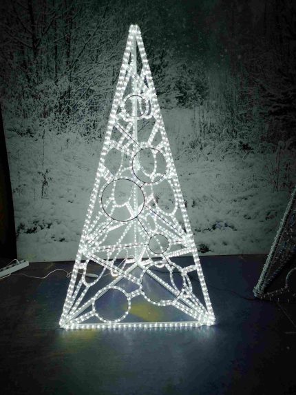 Световая фигура «Ёлка трёхгранная 3D», 1,5–3 м, IP65, цвет свечения на выбор