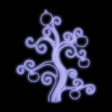 Световая фигура «Яблоня», 1,3–2,2 м, IP54, любой цвет свечения