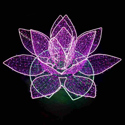 Световая фигура Лотос, 0,6-1,25м, IP65, любой цвет свечения