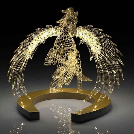 Световая фигура «Пегас на подиуме-подкове», 2,2 м, IP65, цвет на выбор