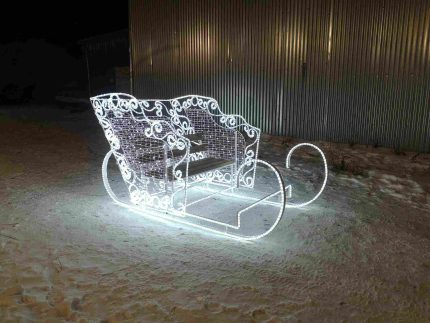 Световая фигура «Сани», 2,1, 2,5, IP65, холодный свет