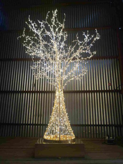 Световая фигура «Золотое дерево», 2,5–5 м, IP65, тёплый свет