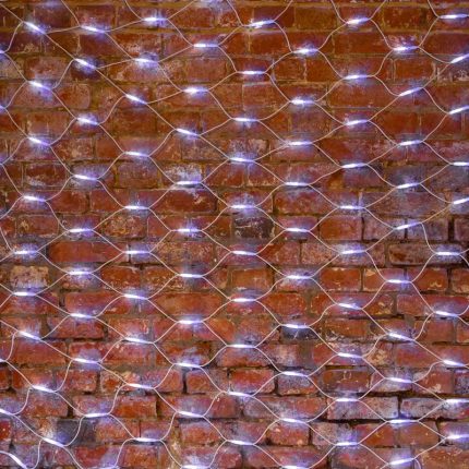 Гирлянда сетка 2×3 м, белая статика, 432 LED, белый каучук, IP67