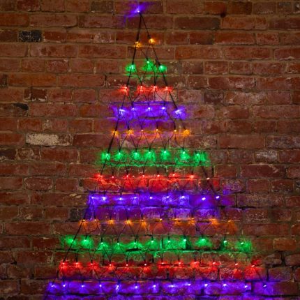 Гирлянда сетка 1,5×2×2 м, мультиколор с динамикой, 136 LED, чёрный ПВХ, IP65