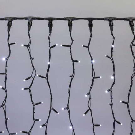 Гирлянда-занавес 2×3 м, Белый Статика, 760 LED, чёрный каучук, IP67, 230 В