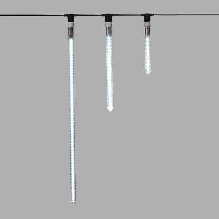 Гирлянда Тающие Сосульки, E27, 30 см, белый свет, 230В, 48 LED, двусторонняя, провод белый ПВХ, IP65