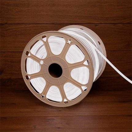 Односторонний гибкий неон 8×16 мм, 100 м, 24 В, 120 led, IP65, белое свечение