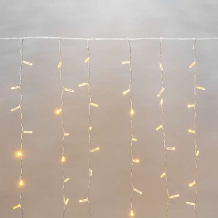 Гирлянда занавес 2x3 м, Жёлтый Статика, 230В, 448 LED, IP65, прозрачный провод, PROFESSIONAL