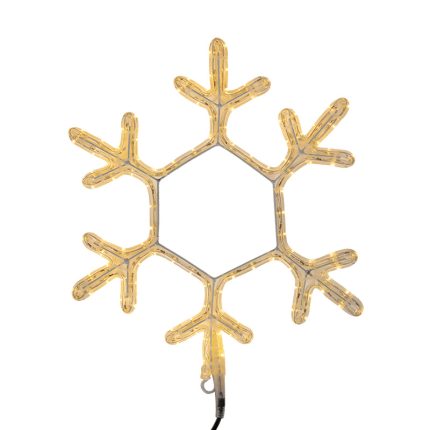Светодиодная снежинка из дюралайта, 45×38 см, IP65, тепло-белый свет