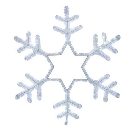 Светодиодная Снежинка из дюралайта, 55×55 см, Белая, IP65, эффект мерцания