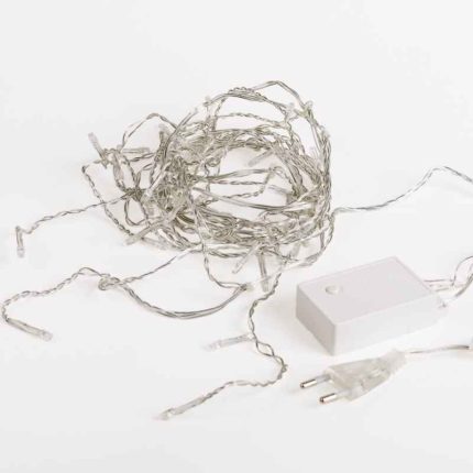 Гирлянда Бахрома 3 м Тепло-Белая Динамический, 200 LED, Прозрачный ПВХ, IP20, NN