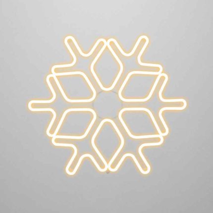 Световая фигура «Снежинка», 60×60 см, IP65, тепло-белое свечение